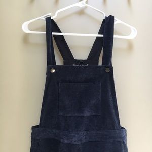 NWT Navy Blue Corduroy Overall Dress